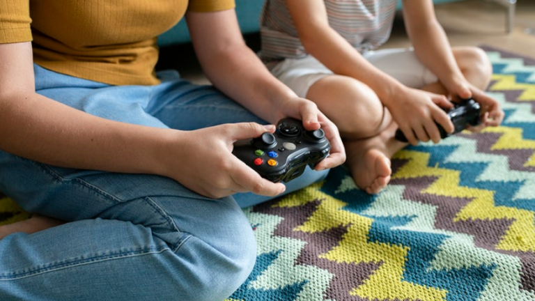 playing video games